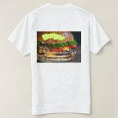 Burger Piece Photo - Real Delicious Food Image T-shirt (Design achterkant)