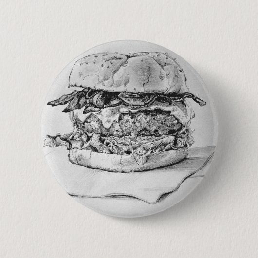 Burger Pin Ronde Button 5,7 Cm (Voorkant)