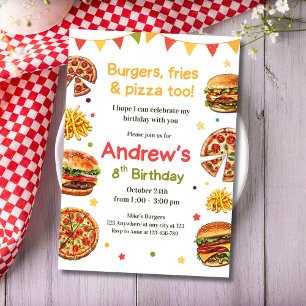 Burger & Pizza Verjaardag Foodie Verjaardag Fast F