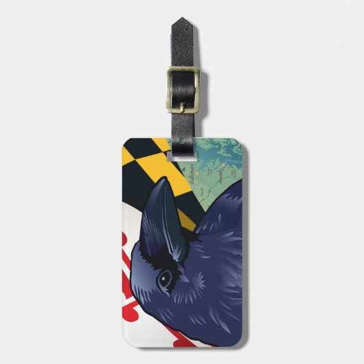 Burger Raven, Nevermore van Maryland Bagagelabel (Voorkant verticaal)