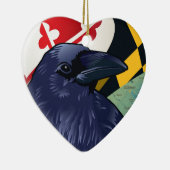 Burger Raven, Nevermore van Maryland Keramisch Ornament (Rechts)