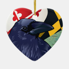 Burger Raven, Nevermore van Maryland Keramisch Ornament