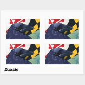 Burger Raven, Nevermore van Maryland Rechthoekige Sticker (Vel)