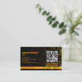 Burger Restaurant Business | minimalistisch donker Visitekaartje (Staand voorkant)