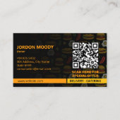 Burger Restaurant Business | minimalistisch donker Visitekaartje (Voorkant)