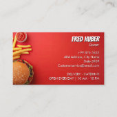 Burger Restaurant Business | Minimalistisch helder Visitekaartje (Voorkant)