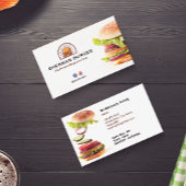 Burger Restaurant Business | minimalistisch wit Visitekaartje