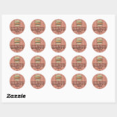 Burger retour adreslabel ronde sticker (Vel)