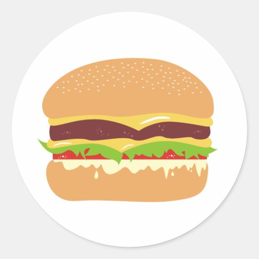 burger ronde sticker (Voorkant)