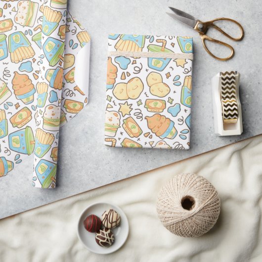 Burger schattig inpakpapier (Crafts)