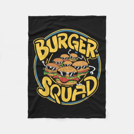 Burger Squad Grappig Cheeseburger Lover Food Hambu Fleece Deken (Voorkant)