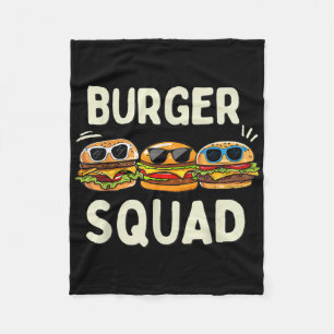 Burger Squad Grappige Hamburger Fast Foodie Lovers Fleece Deken