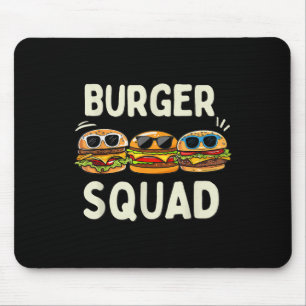 Burger Squad Grappige Hamburger Fast Foodie Lovers Muismat