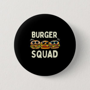 Burger Squad Grappige Hamburger Fast Foodie Lovers Ronde Button 5,7 Cm