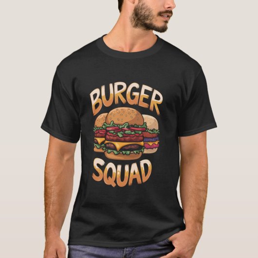 Burger Squad Hamburger Cheeseburger voor Burgerolo T-shirt (Voorkant)