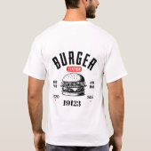 🍔 Burger Station Minimaal Restaurant Crew Uniform T-shirt (Achterkant)