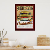Burger Station-Poster Poster (Keuken)