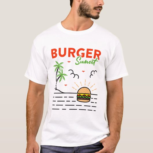 Burger Sunset T-shirt (Voorkant)