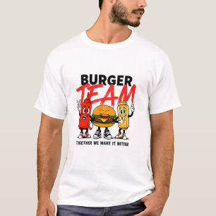 🍔 Burger Team Creatief Fast Food Personeel Unifor T-shirt