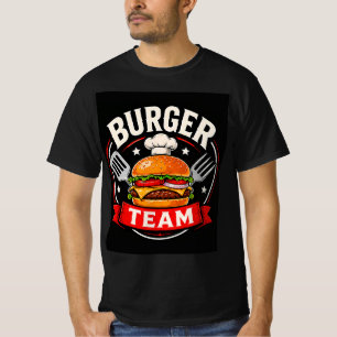 🍔 Burger Team Snelvoedsel Restaurant Uniform T-shirt
