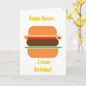 Burger themed Greeting card Kaart (Gele Bloem)