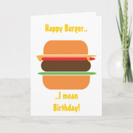 Burger themed Greeting card Kaart