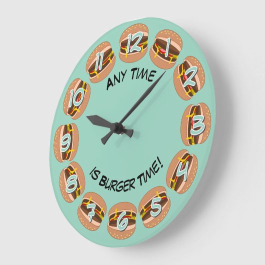 Burger Time & eigen tekst: Funny Mancave of Keuken Grote Klok (Hoek)