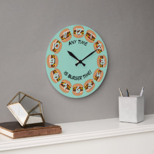 Burger Time & eigen tekst: Funny Mancave of Keuken Grote Klok