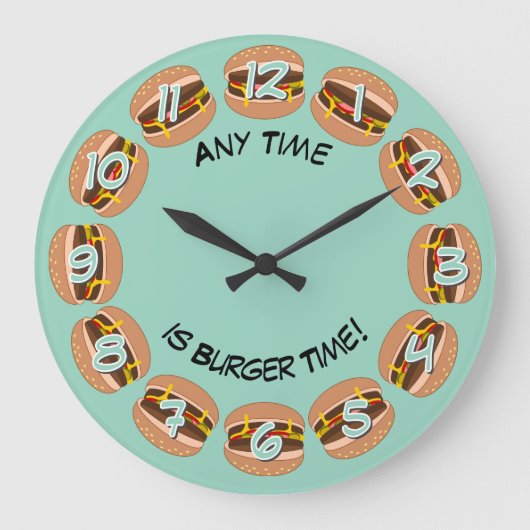 Burger Time & eigen tekst: Funny Mancave of Keuken Grote Klok (Voorkant)