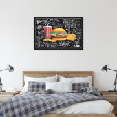 Burger Time Fast Food Bonanza Canvas Afdruk (Insitu (Slaapkamer))