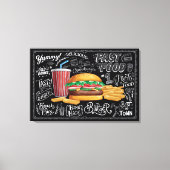 Burger Time Fast Food Bonanza Canvas Afdruk (Voorkant)