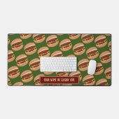 Burger Time - Grappige werklunch met aangepaste on Bureaumat (Keyboard & Muis)
