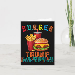 Burger Trump beschuldigt Runs Gaslights Evad Kaart