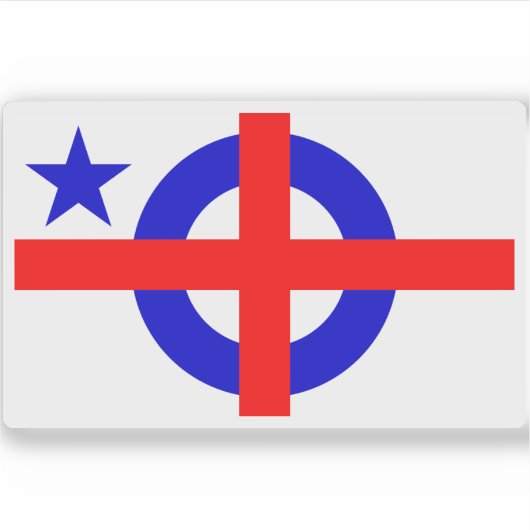 Burger van de wereldvlag sticker (Voorkant)