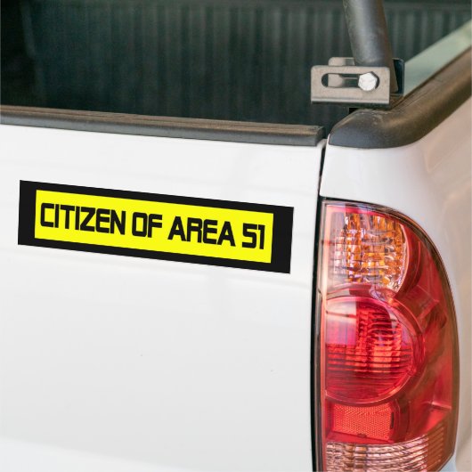 burger van gebied 51 bumpersticker (Op Truck)