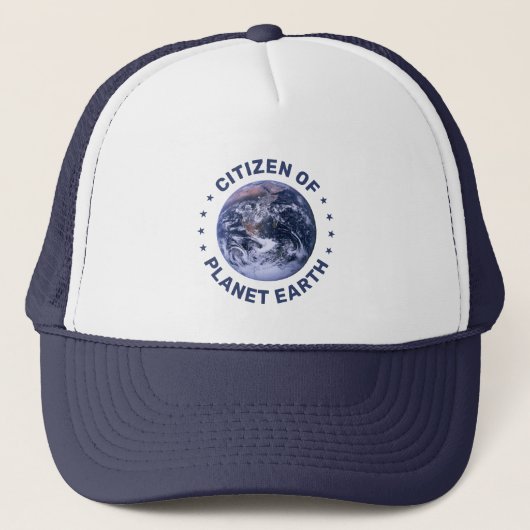 Burger van planeet aarde trucker pet (Voorkant)