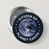 Burger van Planet Earth Ronde Button 7,6 Cm (Voorkant /achterkant)