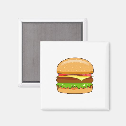 Burger Vector Illustratie Magneet (Voorkant / Achterkant)