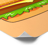 Burger Vector Illustratie Poster (Hoek)