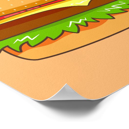 Burger Vector Illustratie Poster (Hoek)