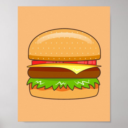Burger Vector Illustratie Poster (Voorkant)