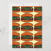 Burger verjaardagsfeest uitnodiging (Achterkant)