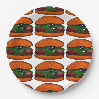 Burger Verjaardagsfeestje Papieren Bordje