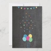 Burger Verjaardagsuitnodigingen Kind Party Chalk F Kaart (Achterkant)