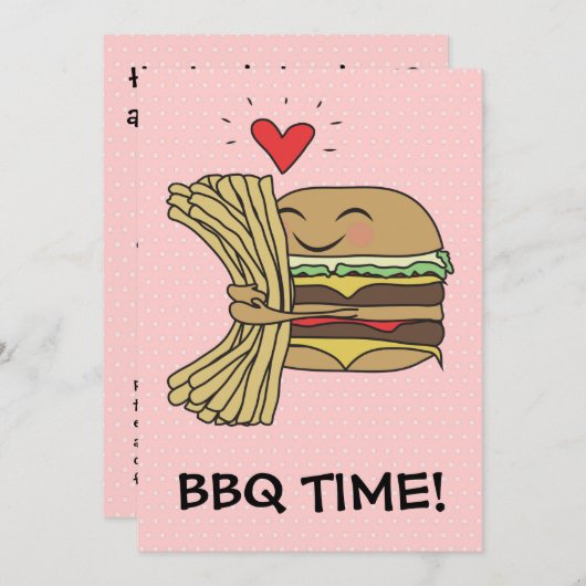 Burger verliest Fries BBQ Kaart (Voorkant / Achterkant)