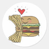 Burger verliest frons ronde sticker (Voorkant)