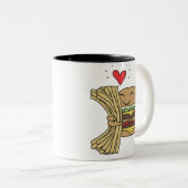 Burger verliest frons tweekleurige koffiemok (Voorkant rechts)