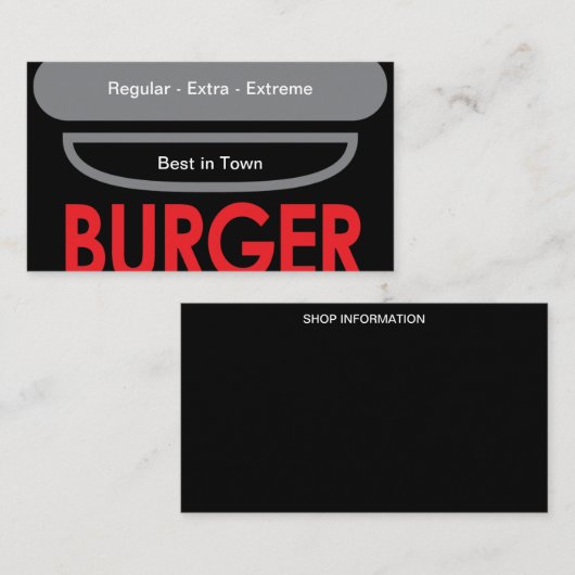 Burger Visitekaartje (Voorkant / Achterkant)