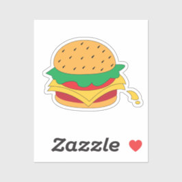Burger voedsel geen dieet sticker
