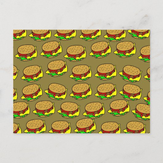 Burger Wallpaper Briefkaart (Voorkant)